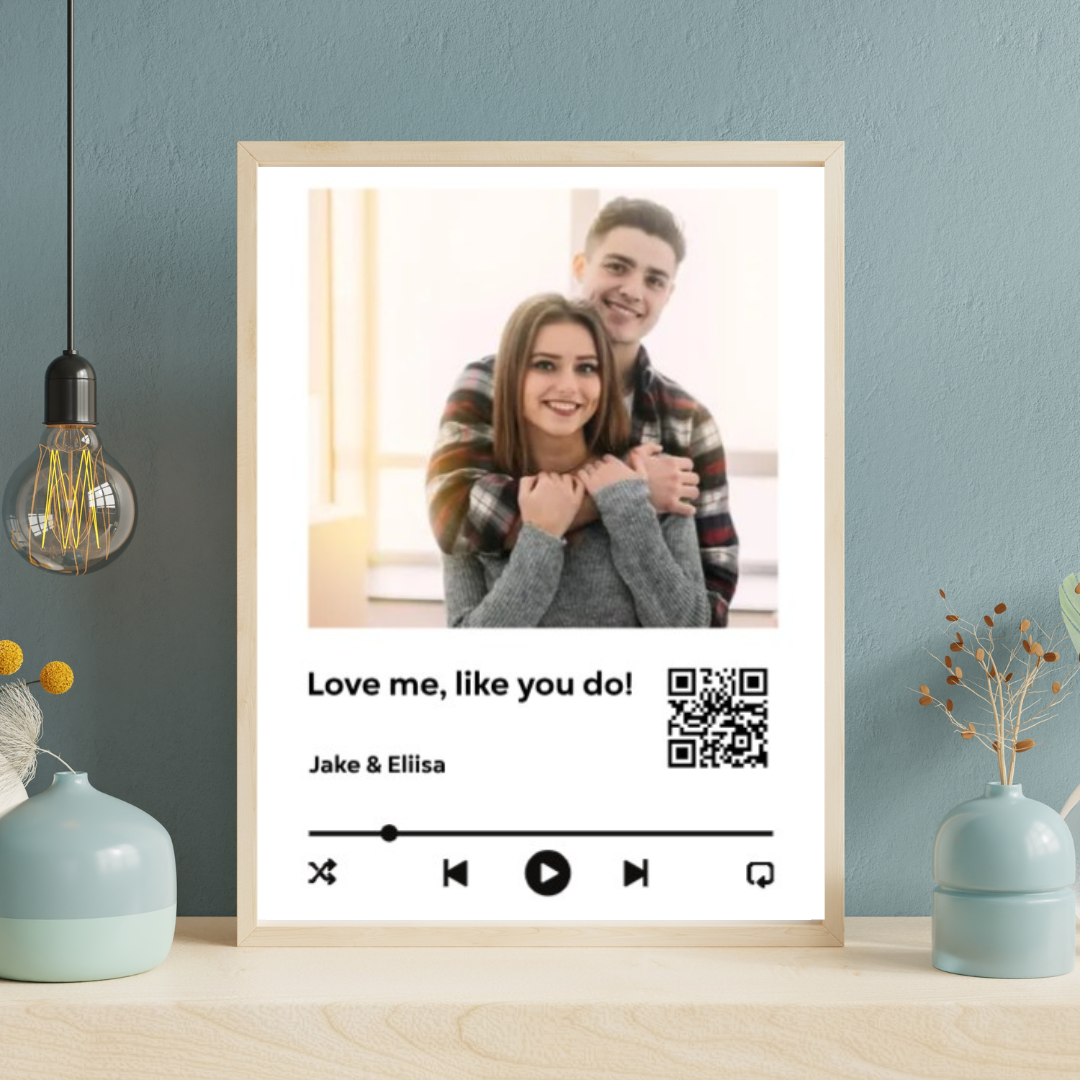 Spotify-Style Song Code Photo Poster (A3) - All Custom