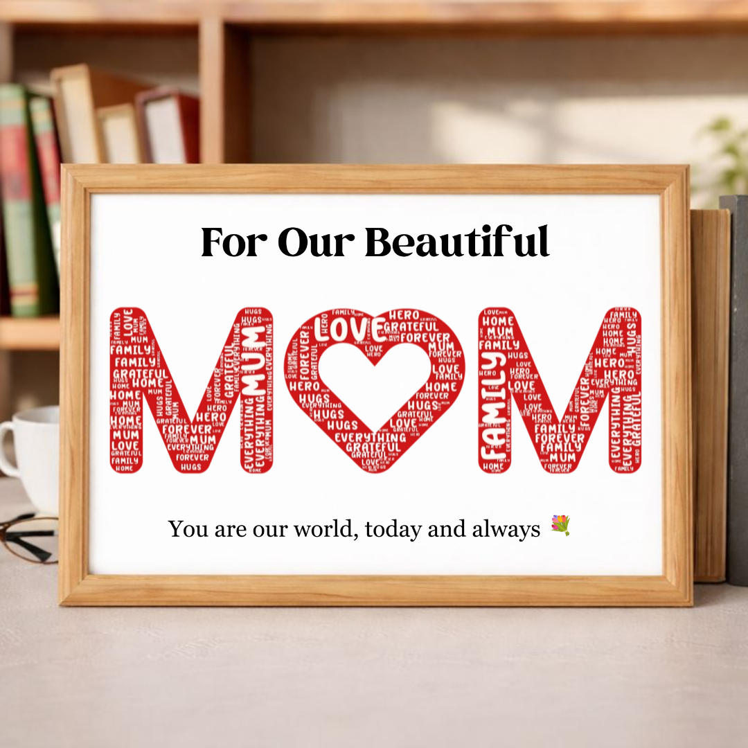 Personalised Word Cloud MOM Design