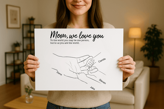Personalised Mum Hands Poster (A3) - All Custom