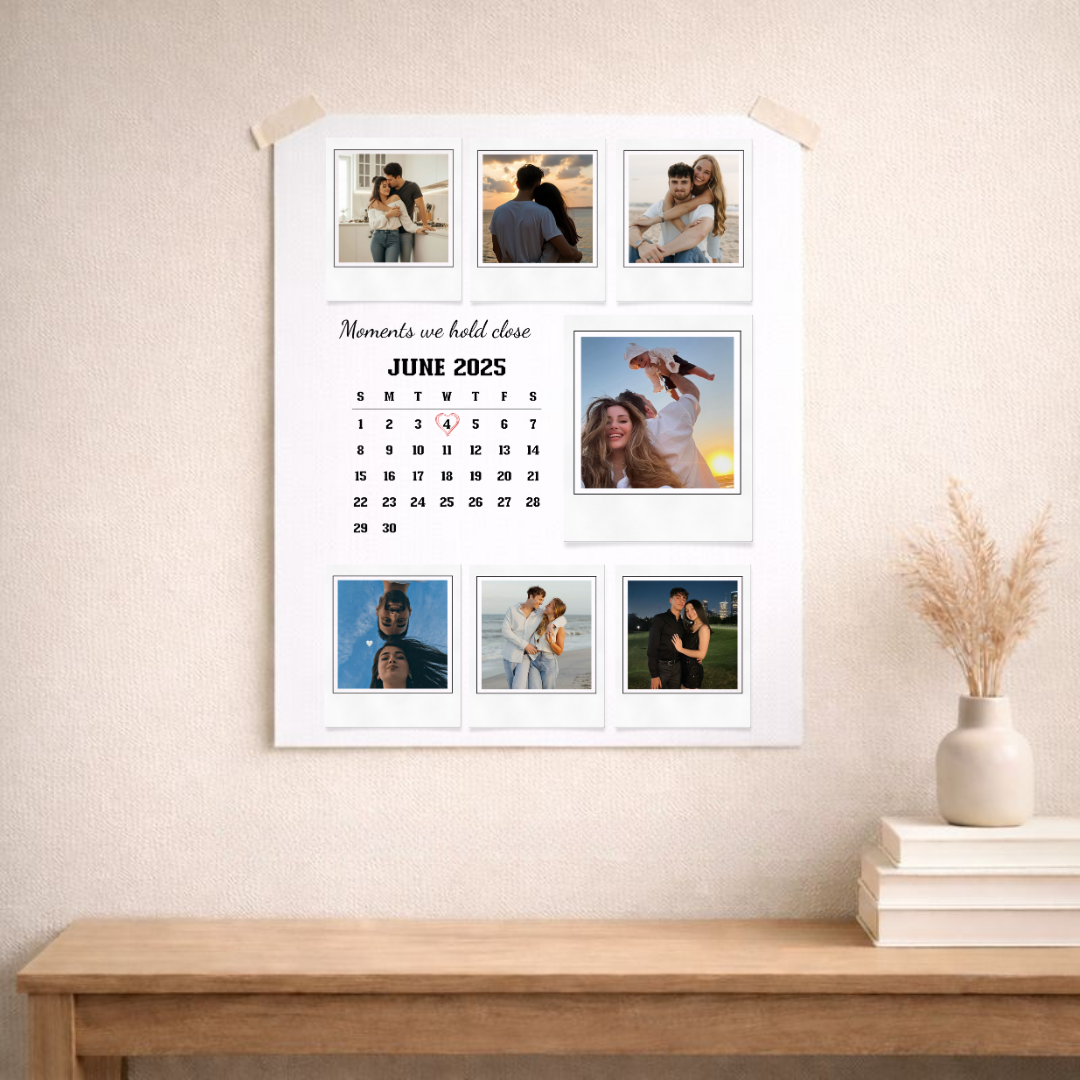 Personalized Photo Calendar Poster