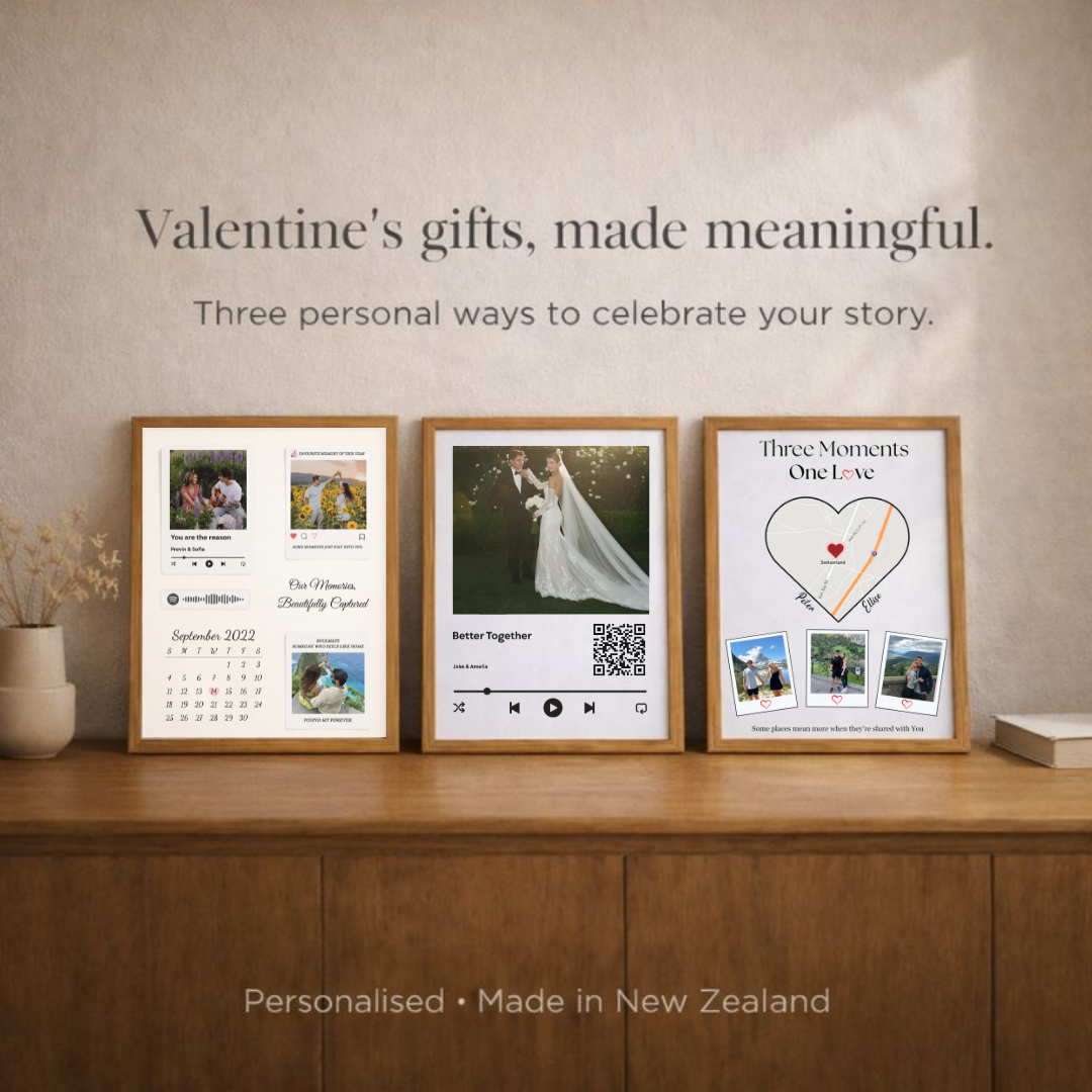 personalised and thoughtful valentine gifts, made in New Zealand.