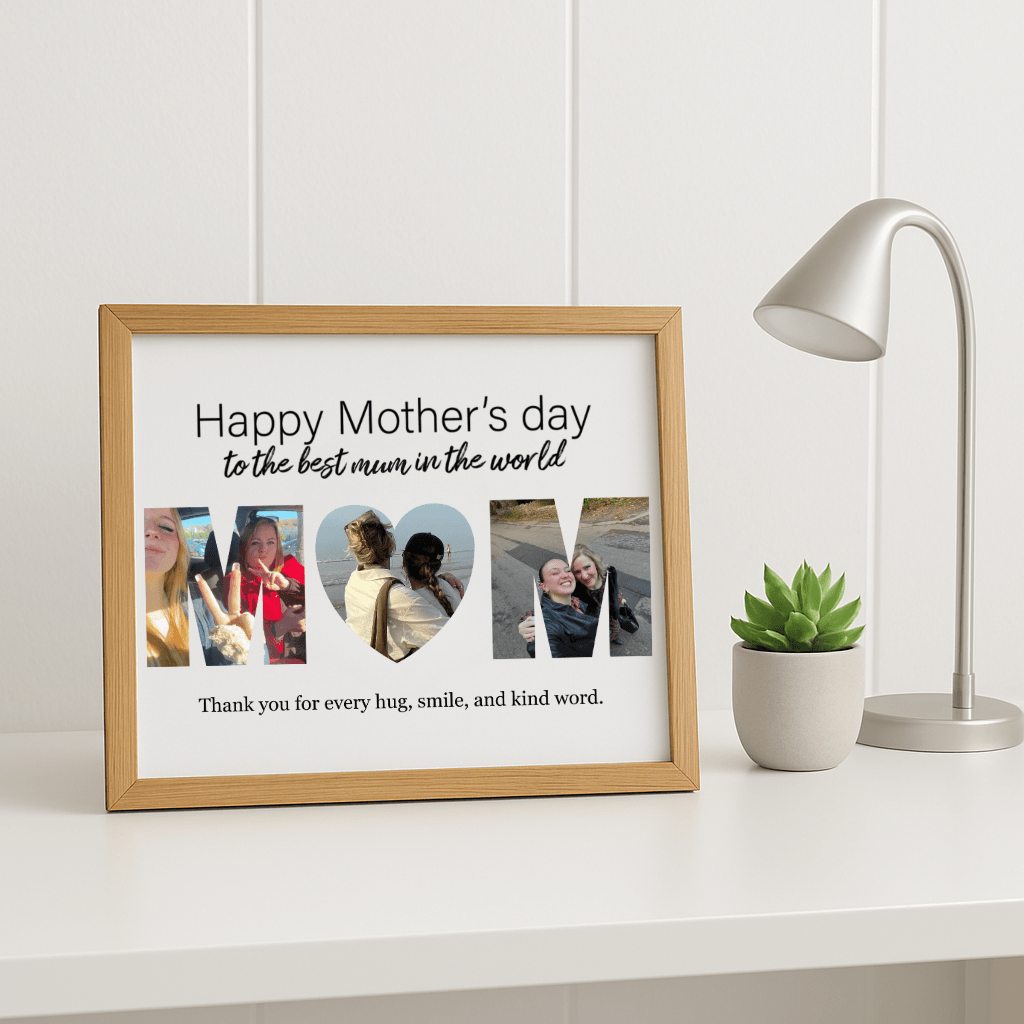 Personalised Mother’s Day gifts in New Zealand, including custom posters and mugs for Mum