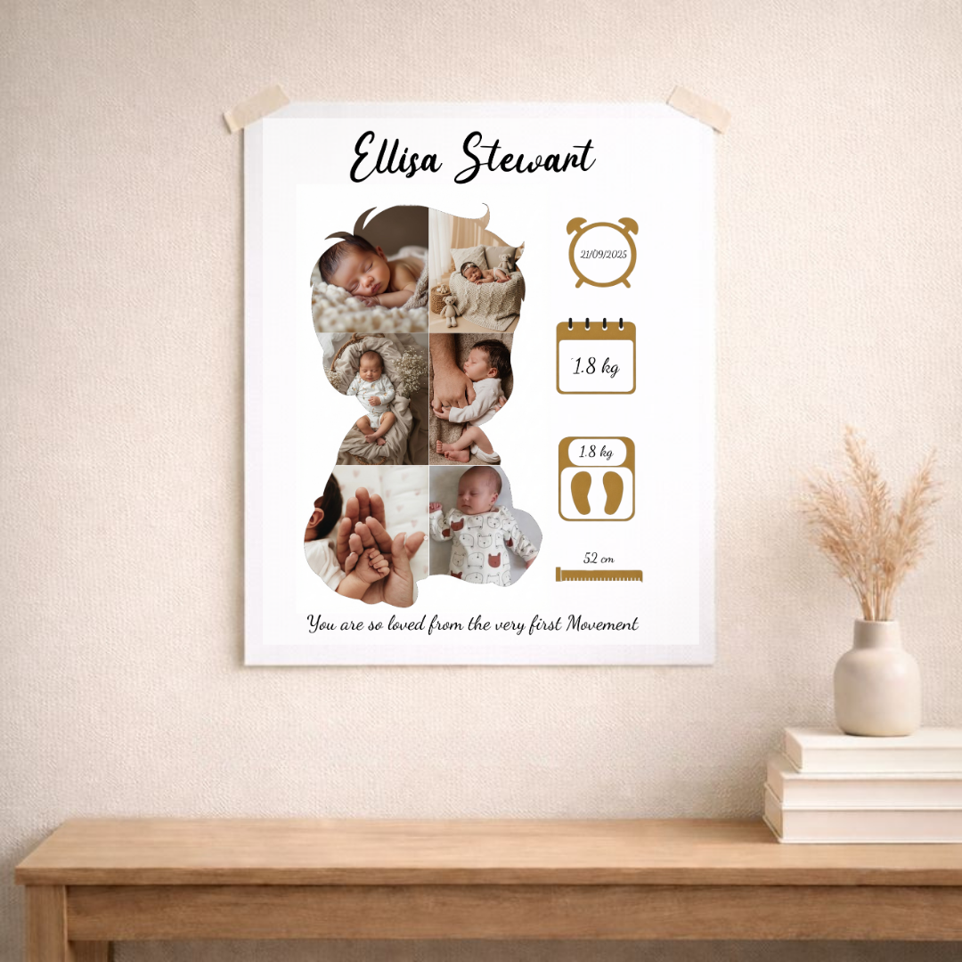 Personalized Baby Birth Keepsake Poster