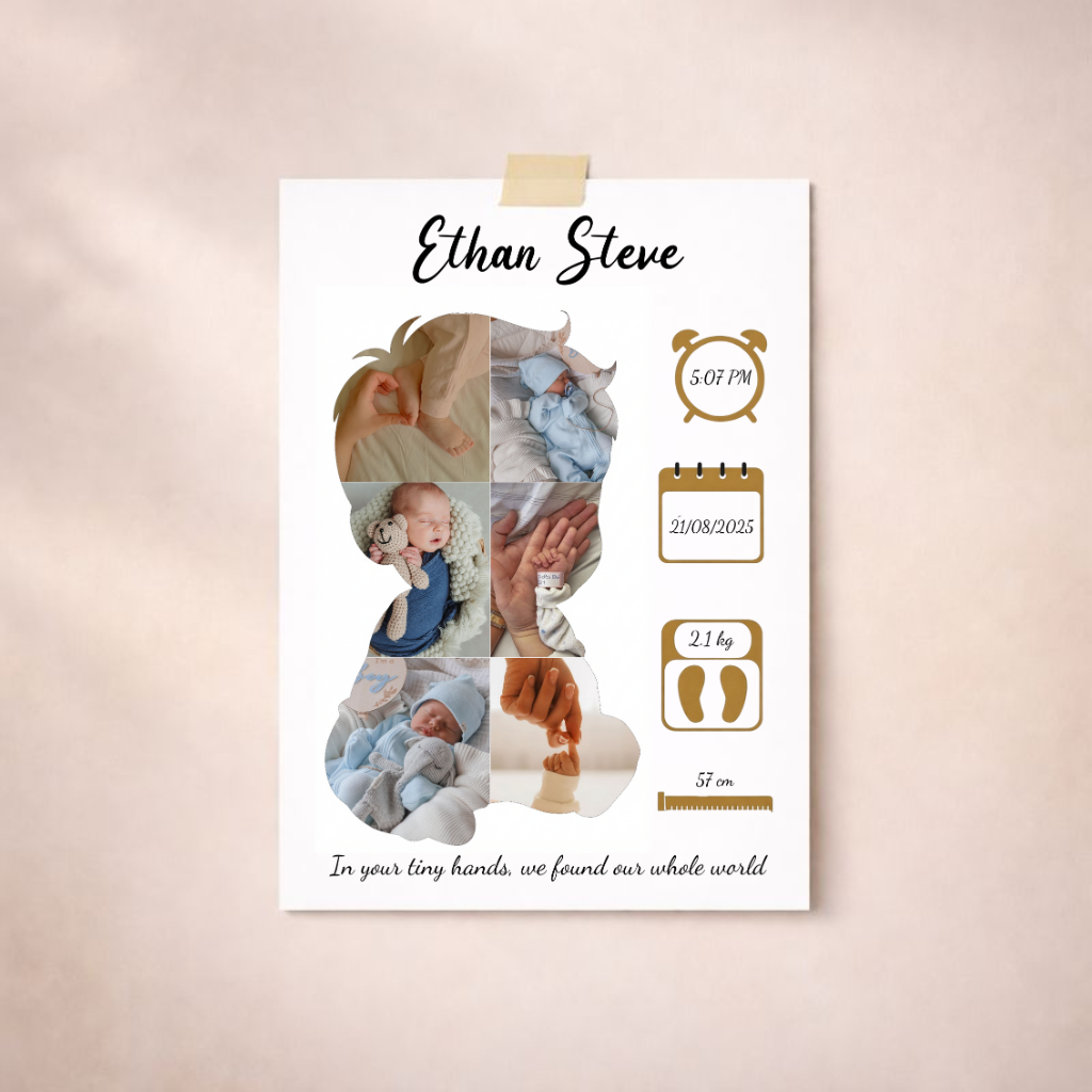 Personalized Baby Birth Keepsake Poster
