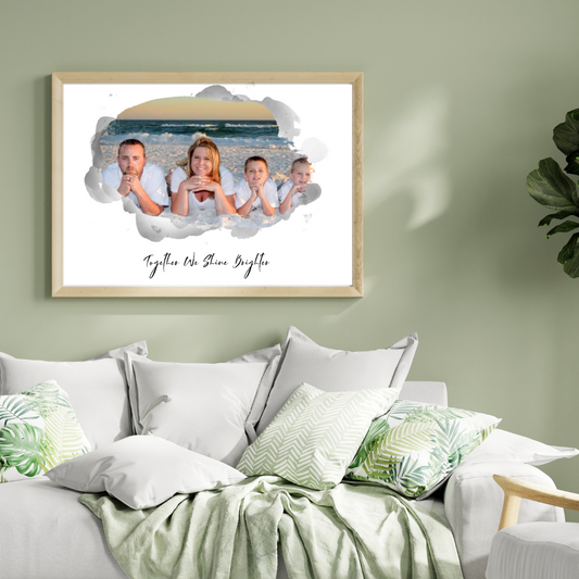 Personalised Water-Colour Splash Photo Poster (A3) - All Custom