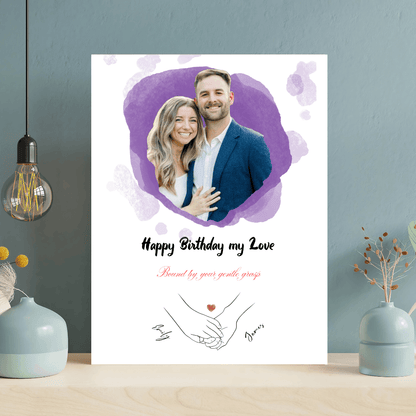 Personalised Couple Hand‑in‑Hand Poster (A3) - All Custom