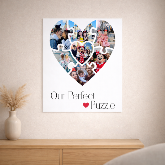 Personalized Heart Photo Collage Poster