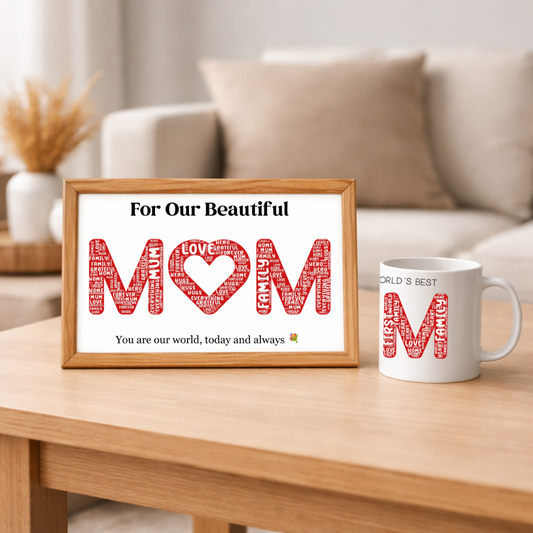 Personalised Word Cloud MOM Design
