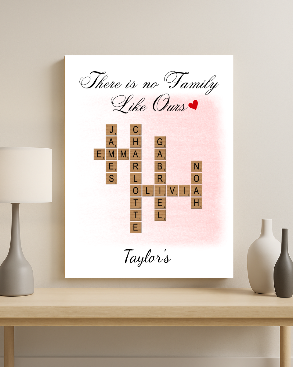 Personalized Family Crossword Poster (16×20″)