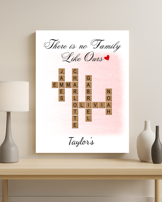Personalized Family Crossword Poster (16×20″)