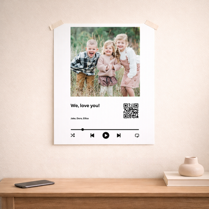 Personalized QR Song Poster