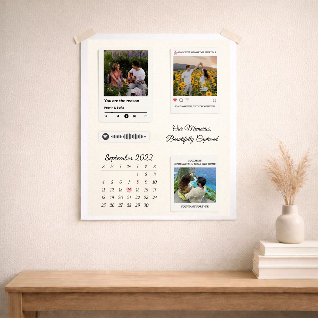 Personalized Song & Memory Calendar Poster