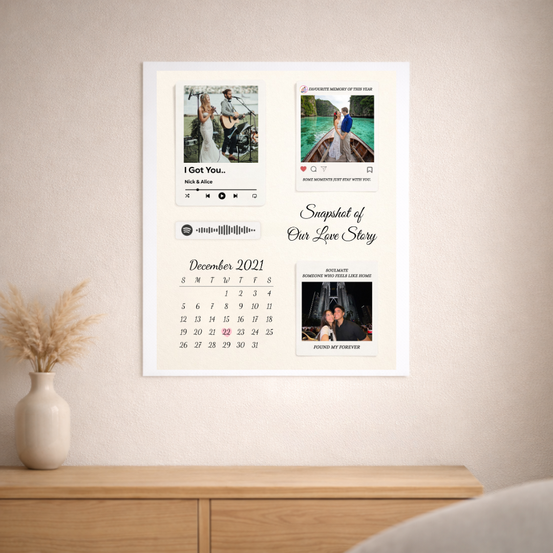 Personalized Song & Memory Calendar Poster